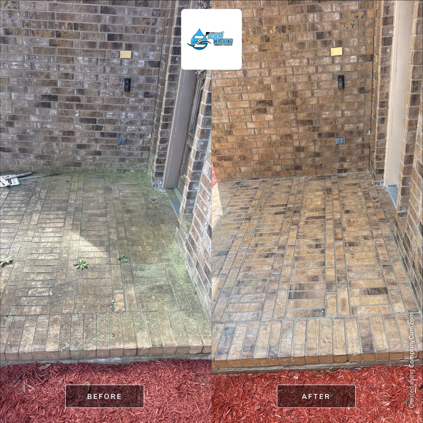 Full Exterior House Wash and Concrete Cleaning in Rosharon by Zeal Power Washing
