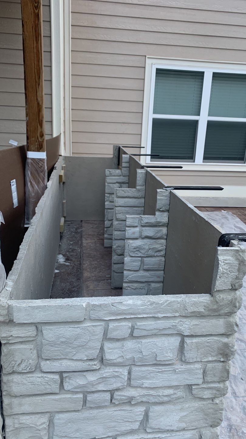 Outdoor Kitchen using Clifrock Panels by Xtreme Concrete Services