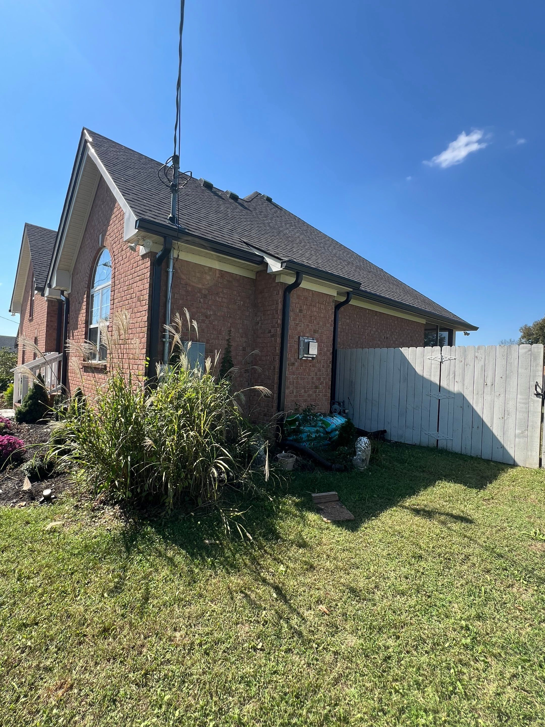 Roof Replacement using GAF Timberline HDZ Weathered Wood & Gutter Replacement by Undersun Roofing 