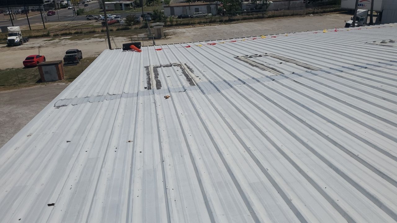 Commercial Roofing Installation using GAF 10 Year Acrylic System by Lighthouse Roofing