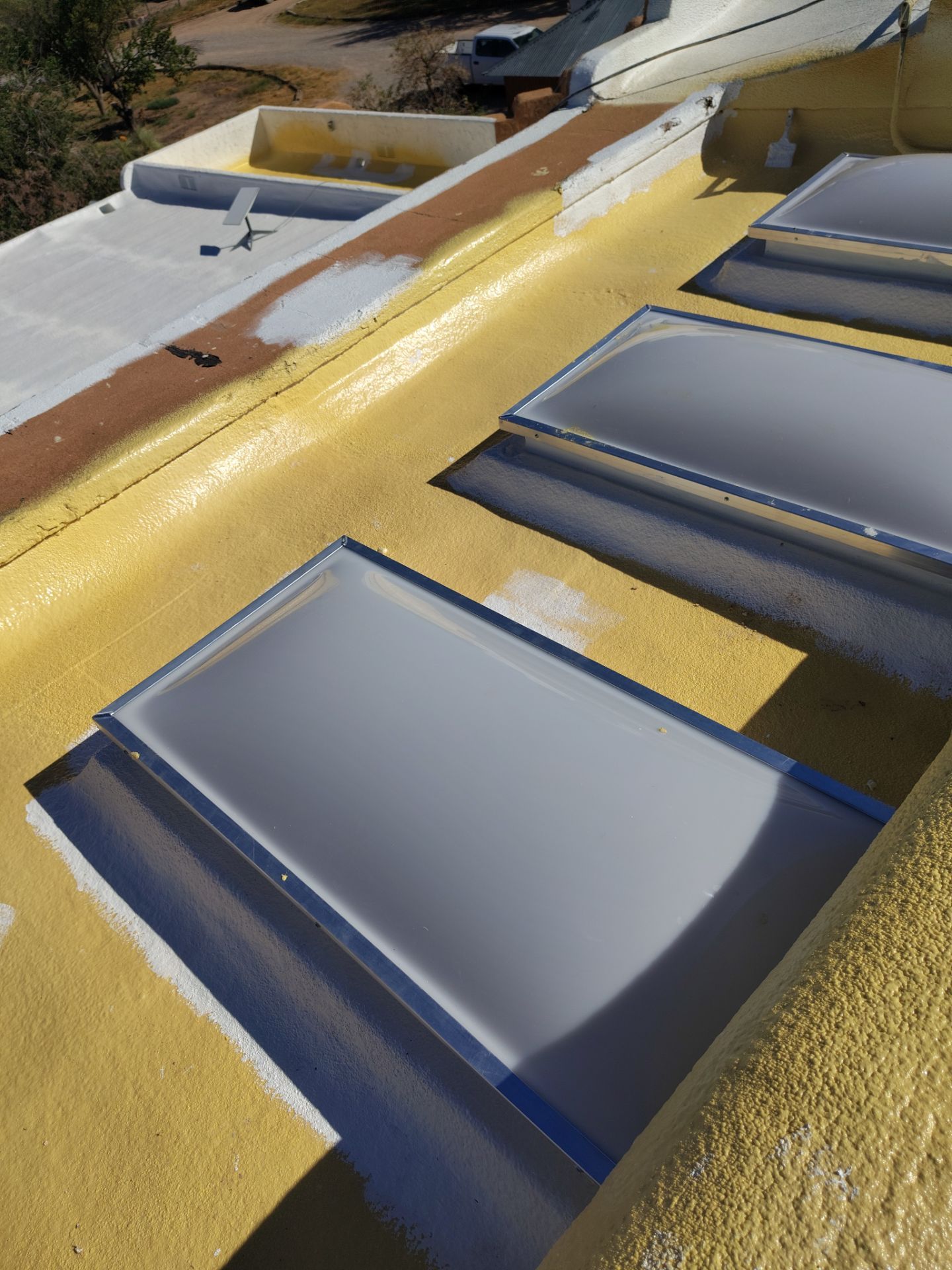 Residential roof application by SPF Services 