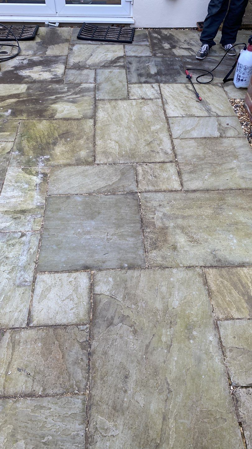 Driveway And Patio Clean using honda 21 ltr/min by Ges Exterior Cleaning ltd