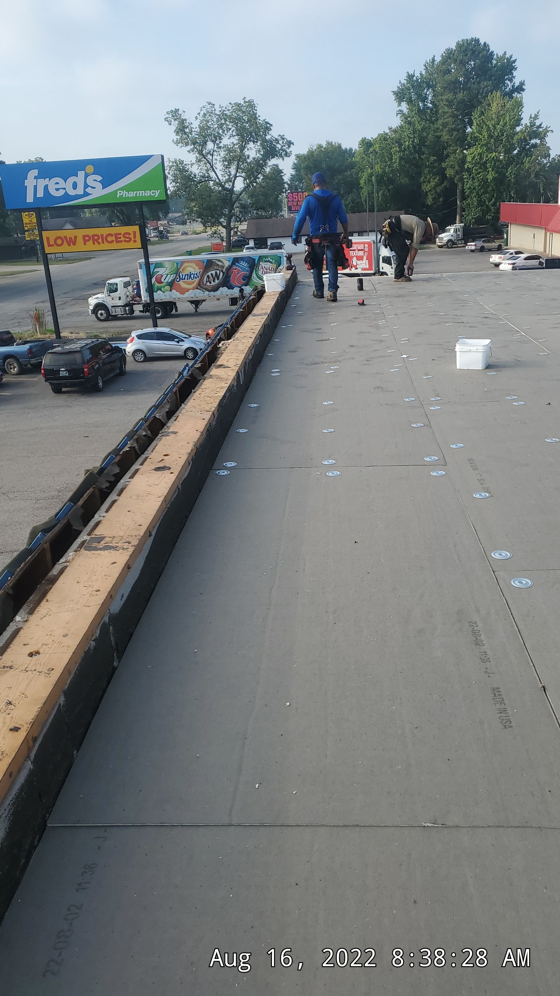 Commercial Roofing Installation using 50 mil PVC by Hostetler Roofing