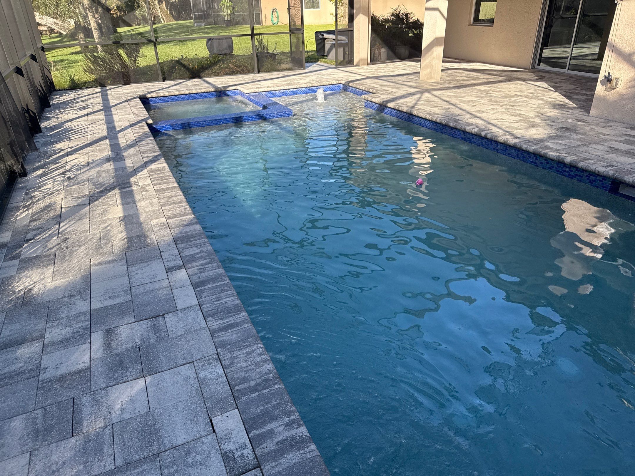 Paver Pool Deck Cleaning in Ellenton, FL by Sunshine AquaWash
