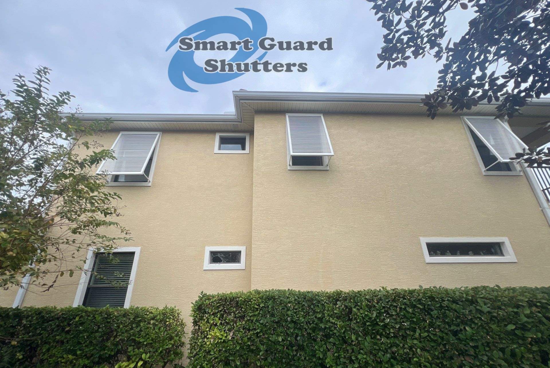 Decorative Bahamas in Traffic White  by Smart Guard Shutters