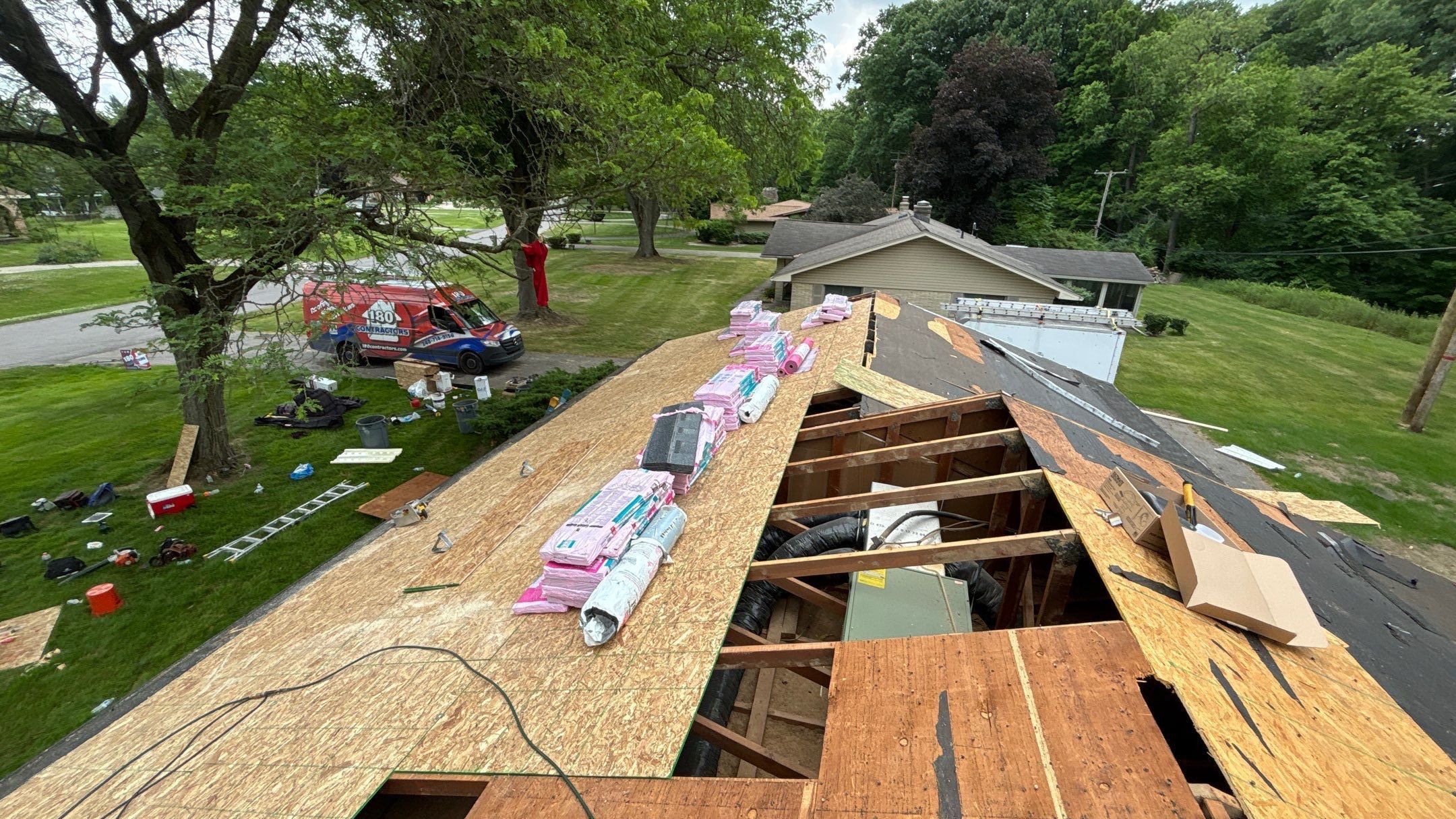 Roof Replacement using Owens Corning Estate Gray by 180 Contractors