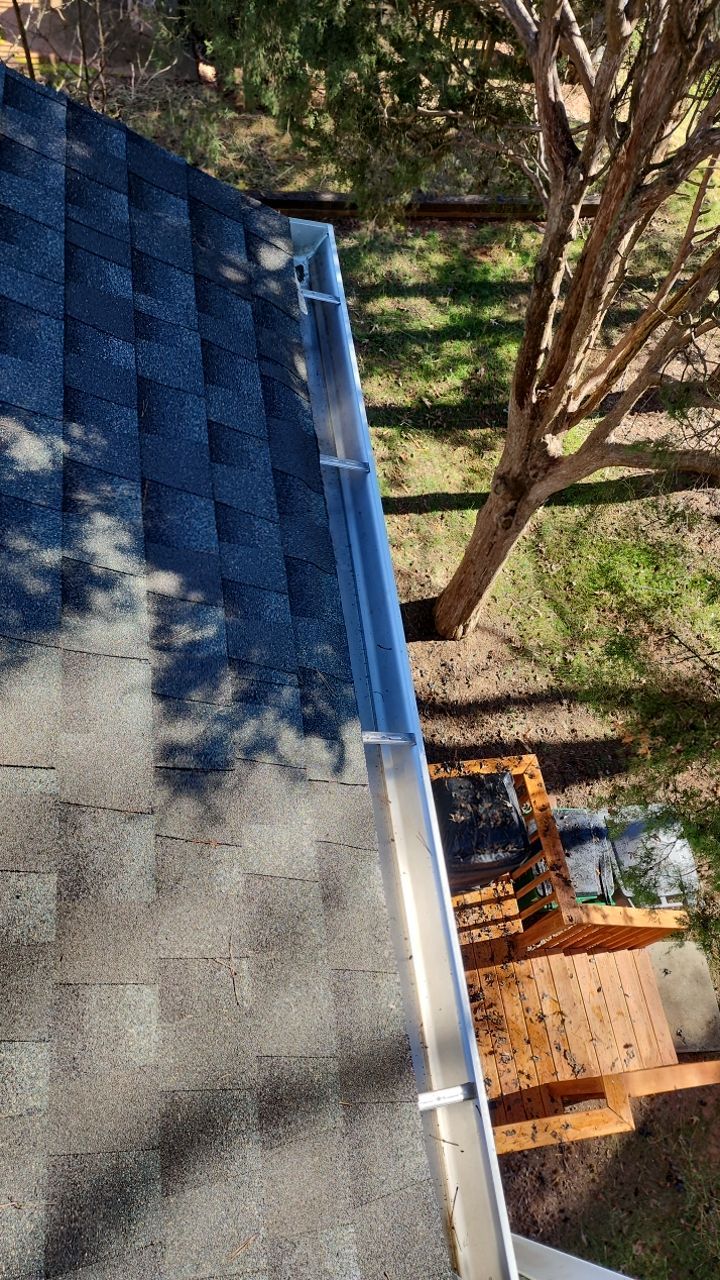 Gutter Cleaning using water by Power Wash Masters LLC