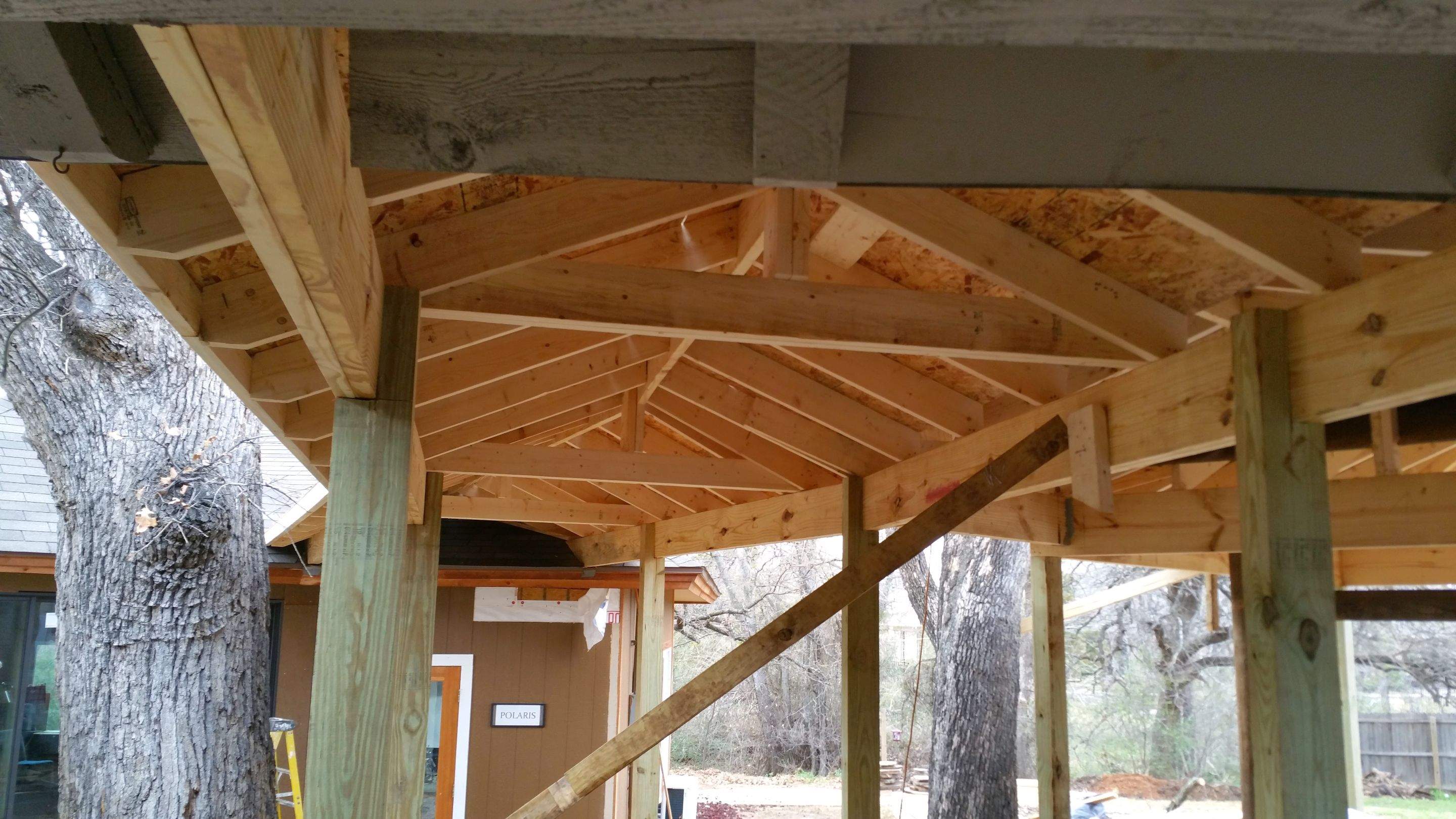 Covered Walkway Patio for a Private School by First United Roofing & Construction