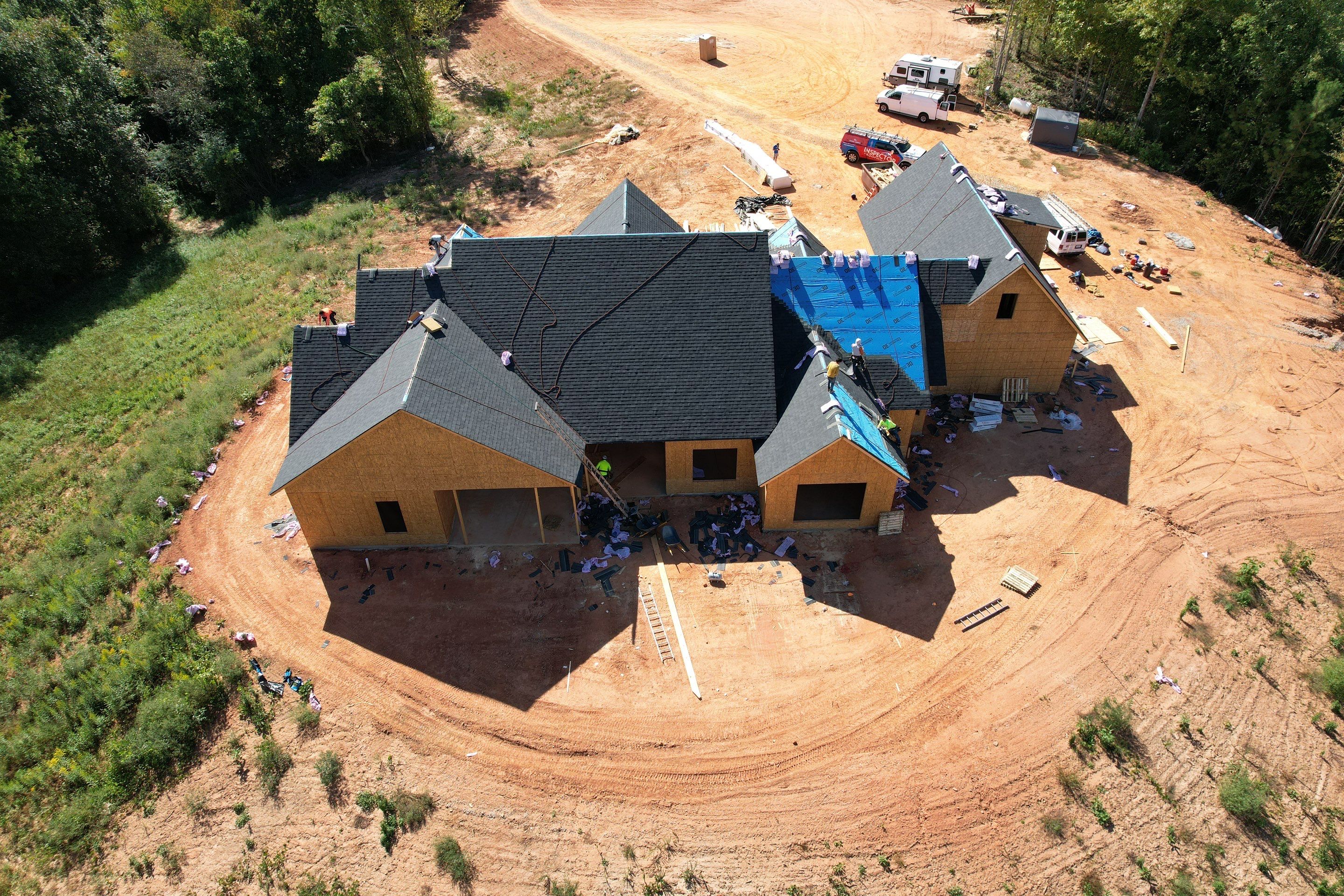 New Construction Residential Roofing Installation using Owens Corning by Inspector Roofing and Restoration