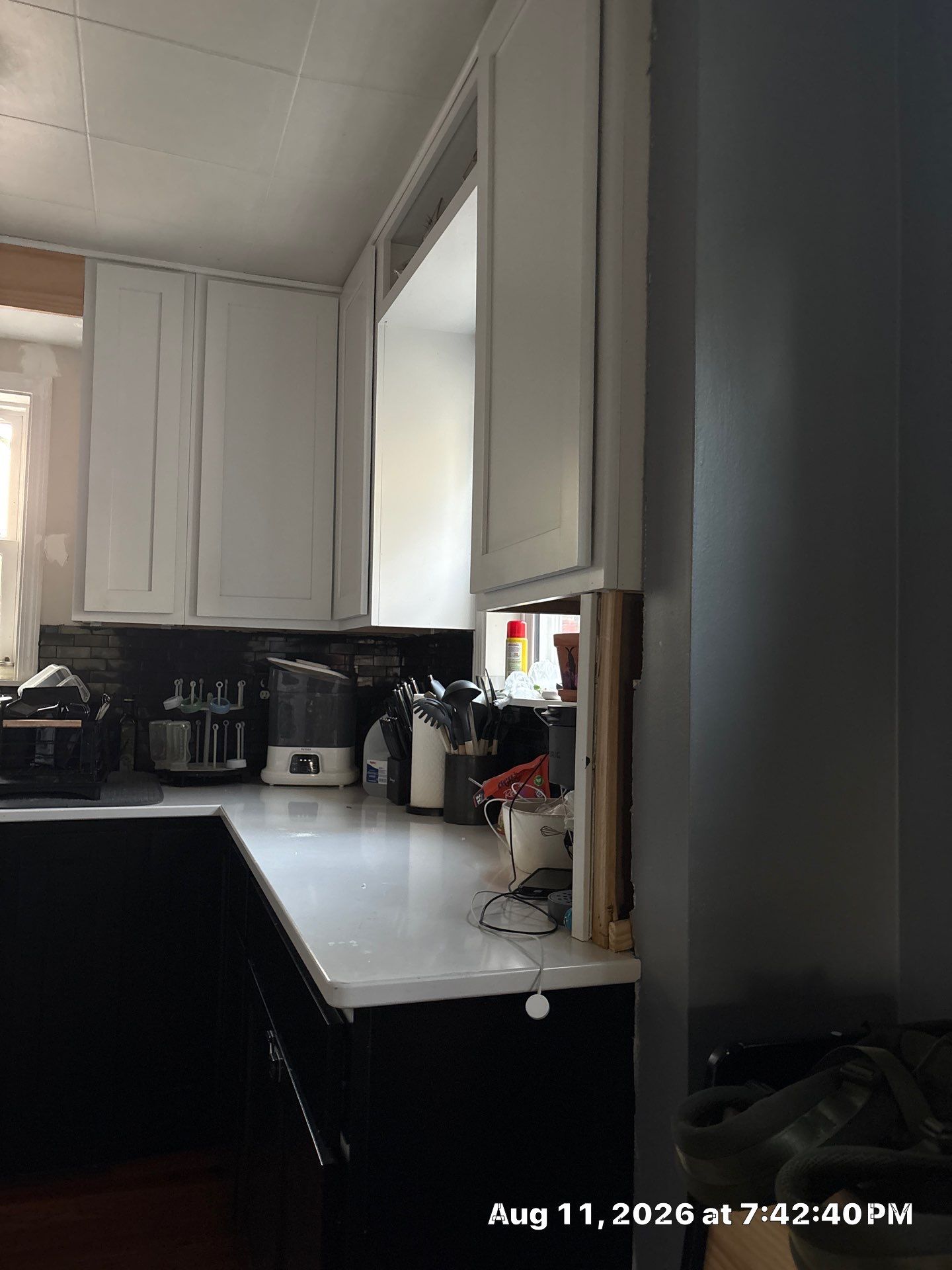 Two-Tone Kitchen Remodel with Black Subway Tile in Lincoln by CompanyCam Sales Demo