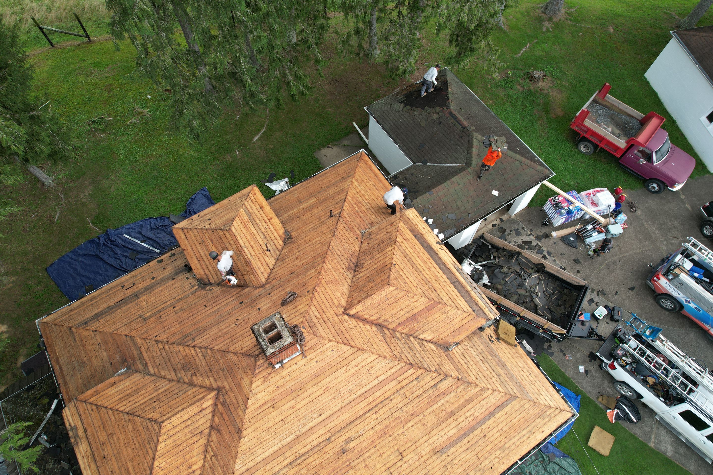 Residential Roofing Installation using GAF TImberline HDZ Hickory by Rainstoppers Roofing