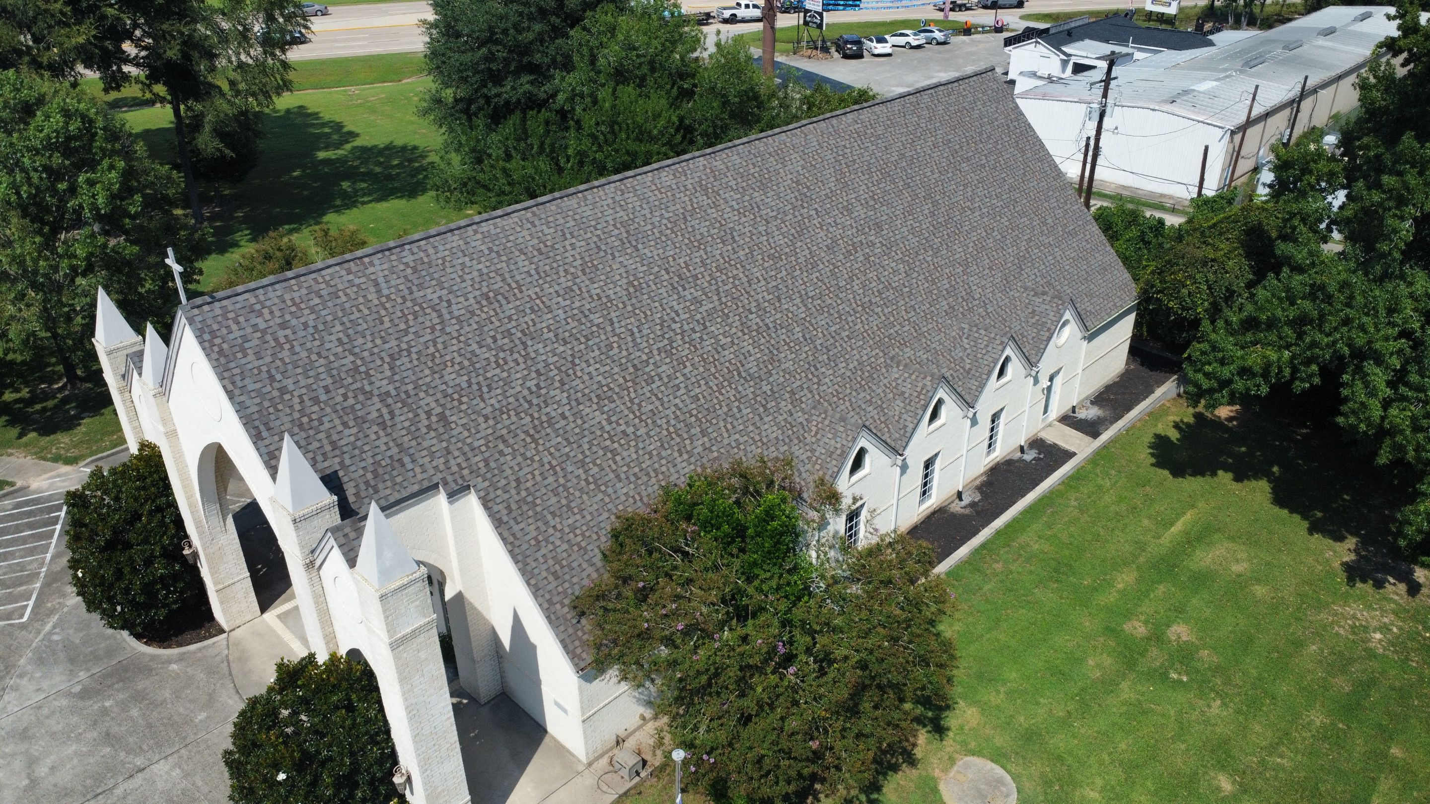 Project in Conroe, Texas Grace Lutheran Church by North American Roofing Company
