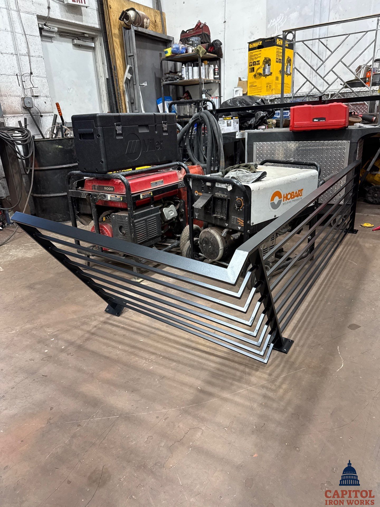 Modern Horizontal Iron Railings – Nottingham St – Arlington, VA by Capitol Iron Works