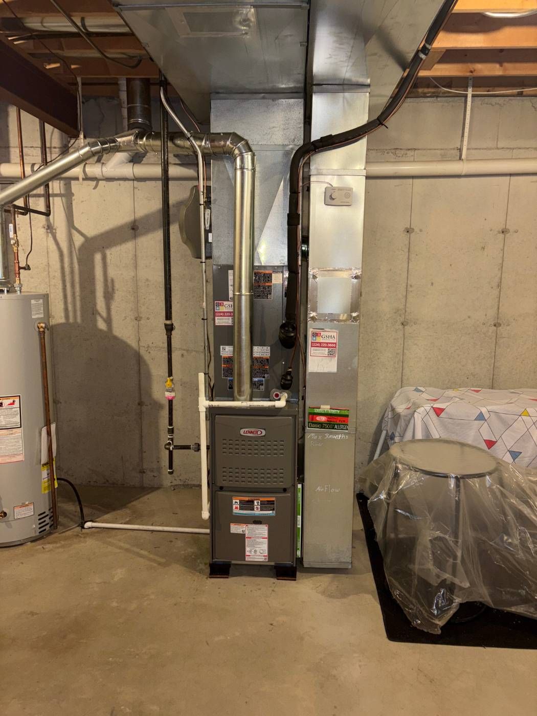 Lennox ML180E Furnace & ML13KC1 Air Conditioner Installation – Batavia, IL | GSHA Services, LTD by GSHA Services LTD
