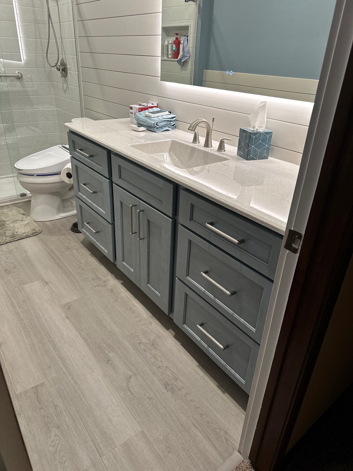 Diane's Basement Bath Remodel by Kitchen Works LLC
