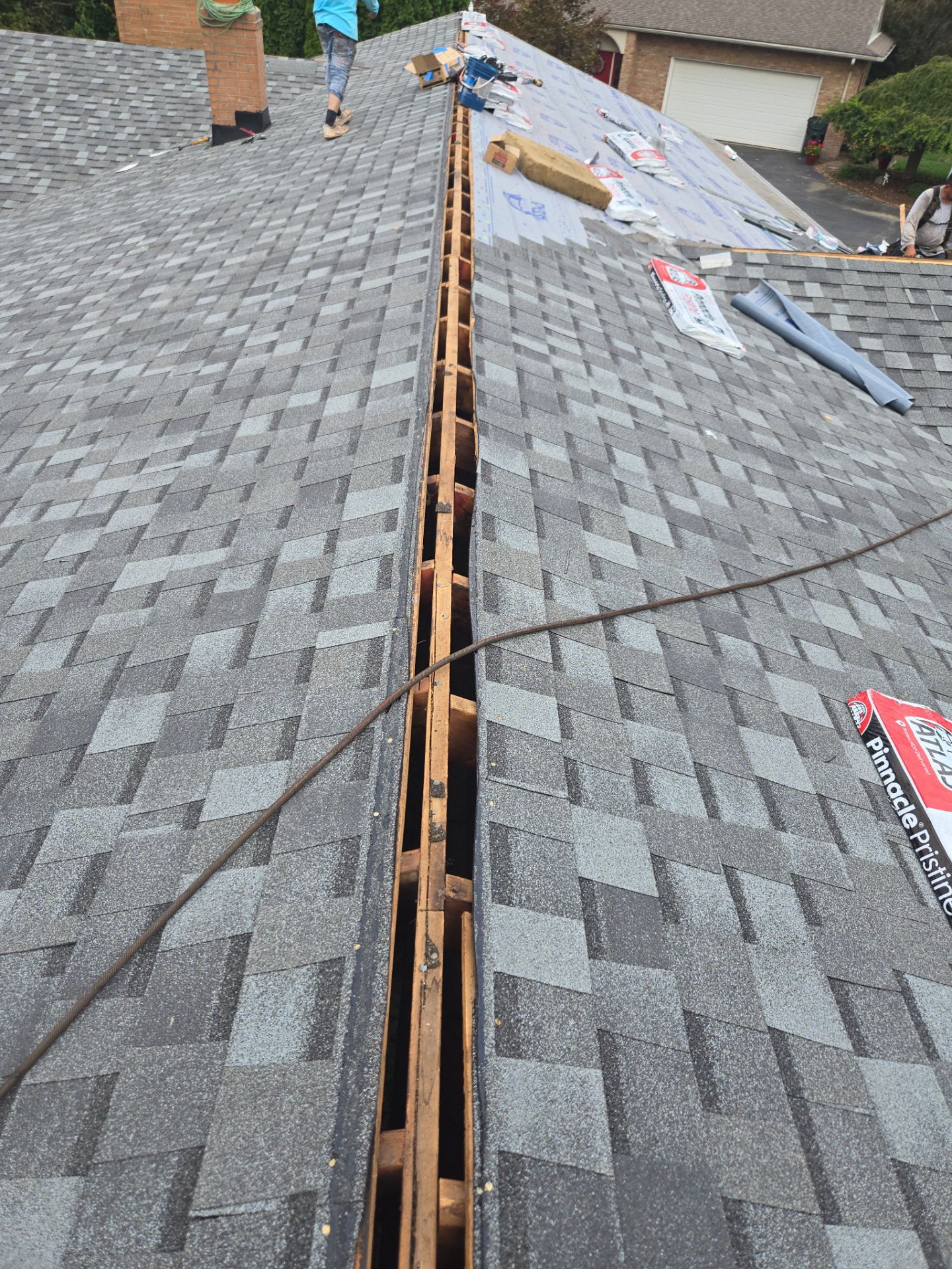 Atlas Pinnacle, Color, Coastal Granite, Drip Edge, Color, Black by Eagle Eye Roofing