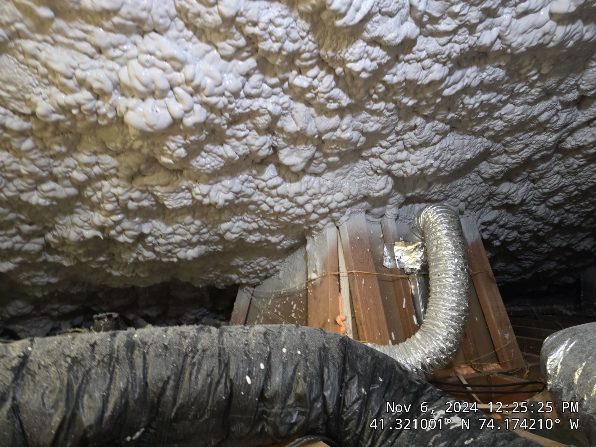 Attic Insulation using open cell spray foam by NYS Foam & Energy