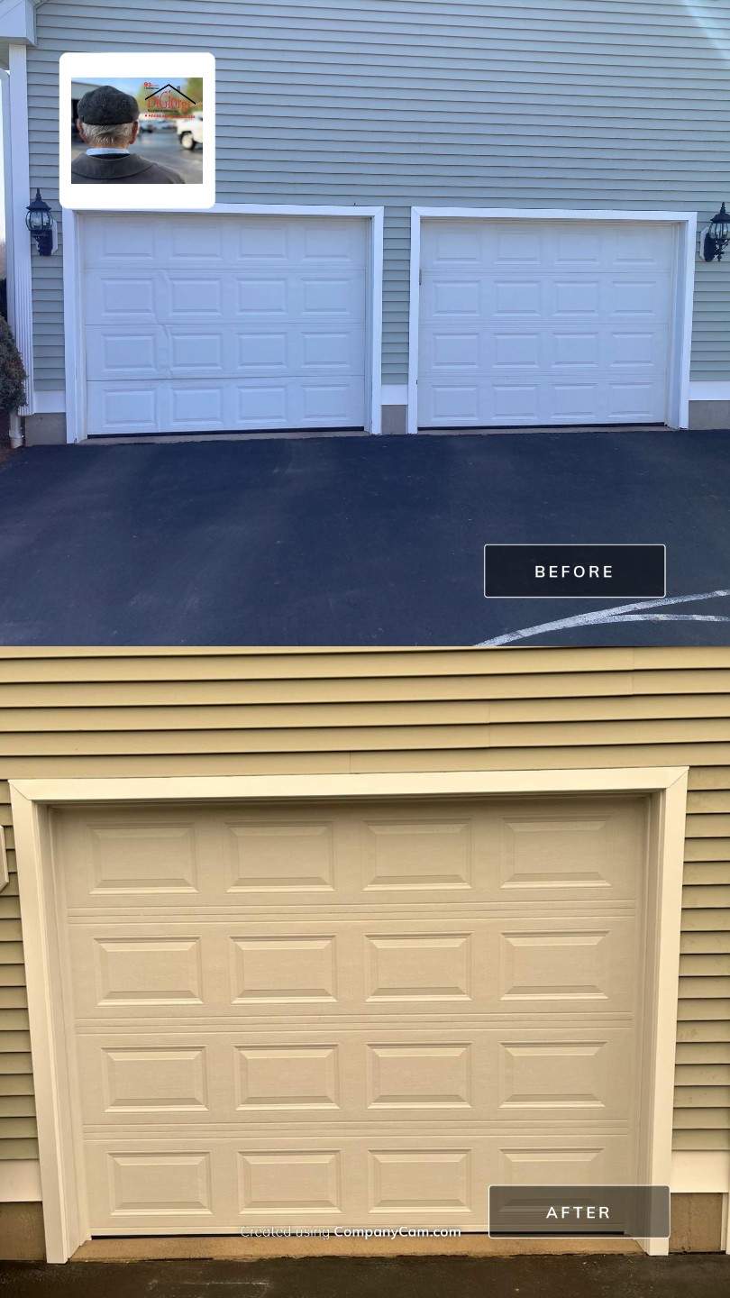 : Garage Door Installation Using Amarr Olympus Garage Door by DiGiorgi Roofing and Siding Inc