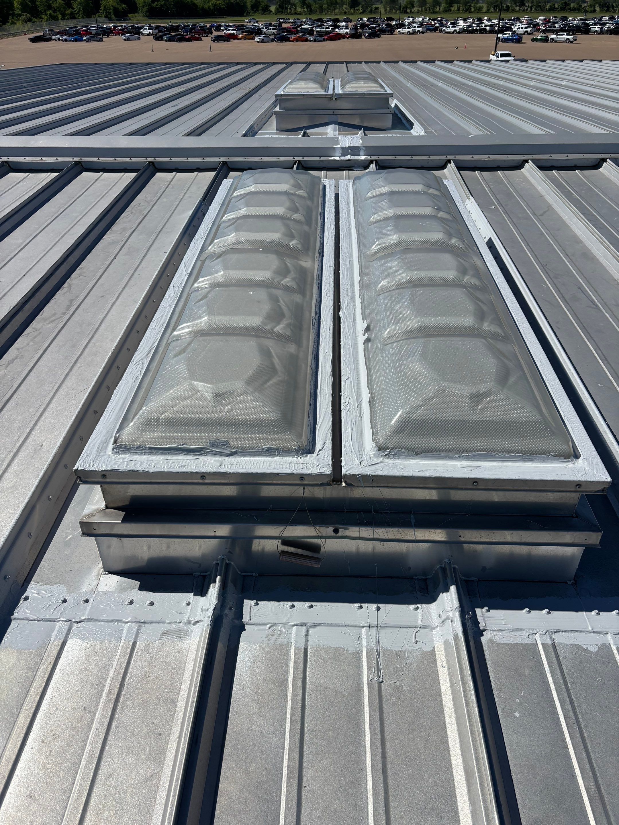 Commercial Metal Roof Repair and Skylight Sealing in West Memphis by Revival Roofing Services