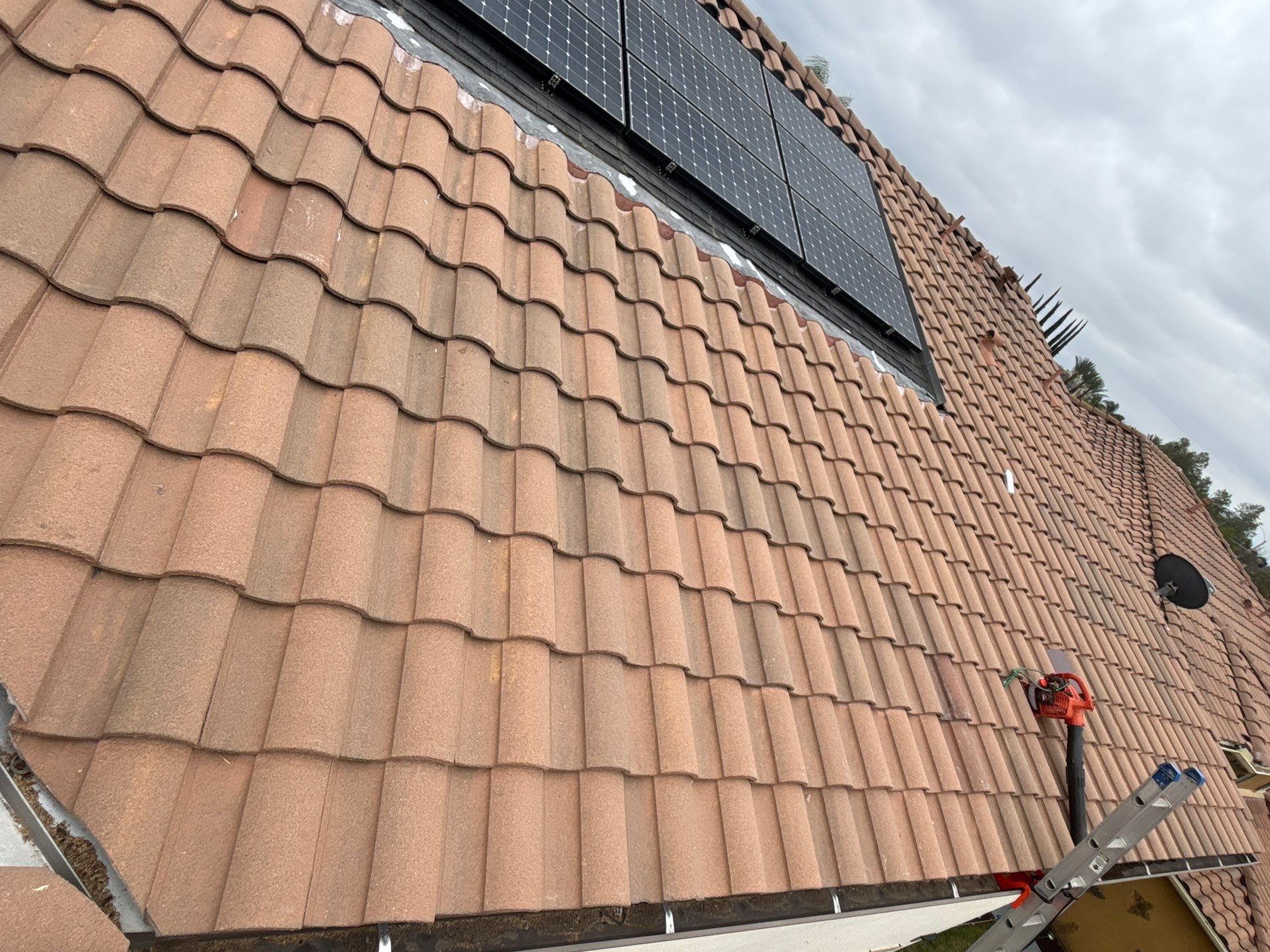 Murrieta Tile Roof Repair with Solar Flashing and Decking Replacement by Zenith Roofing Services