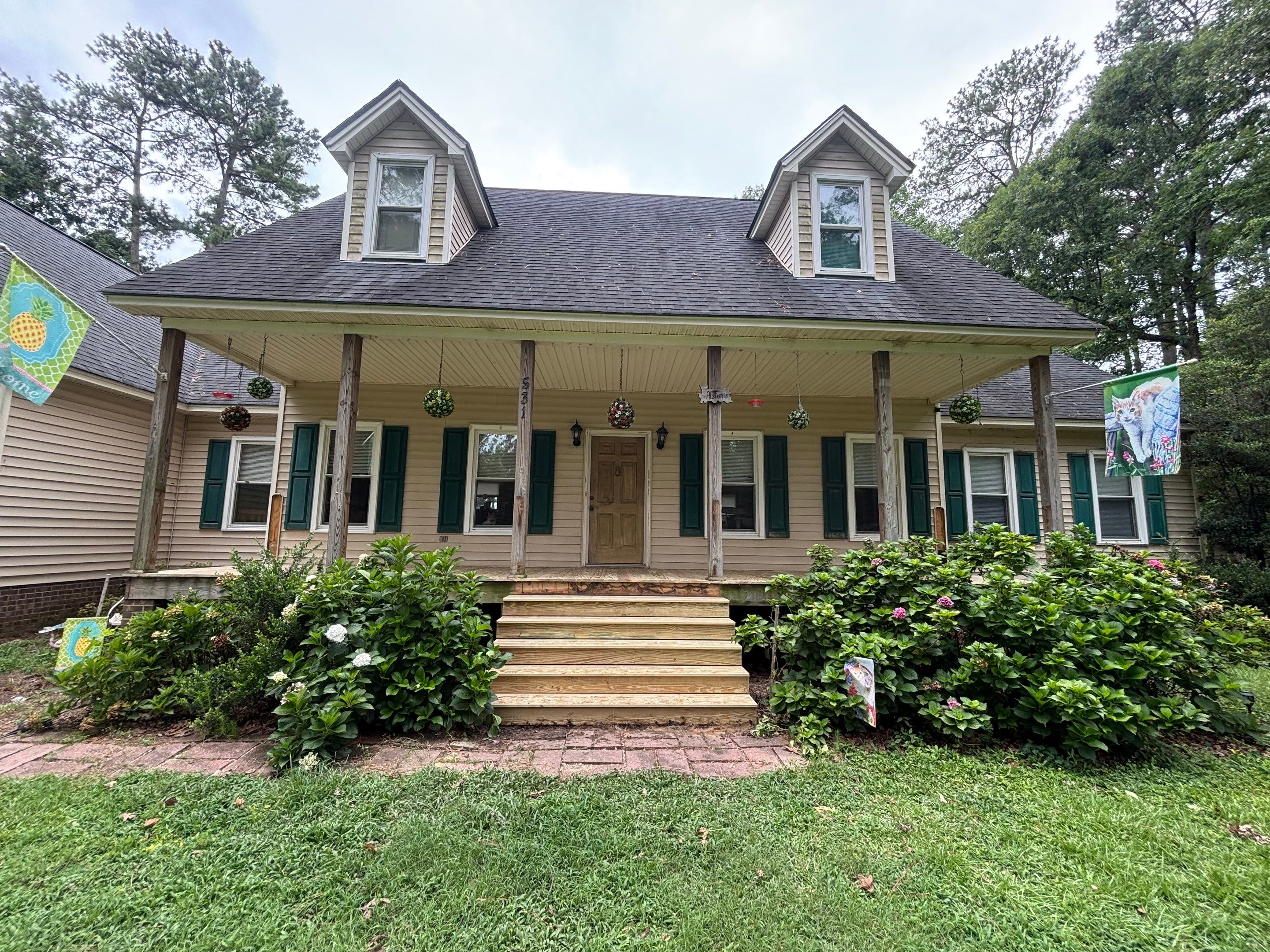 Front Porch Deck Resurfacing and Wood Stair Installation in Battleboro by The Remodeling Company