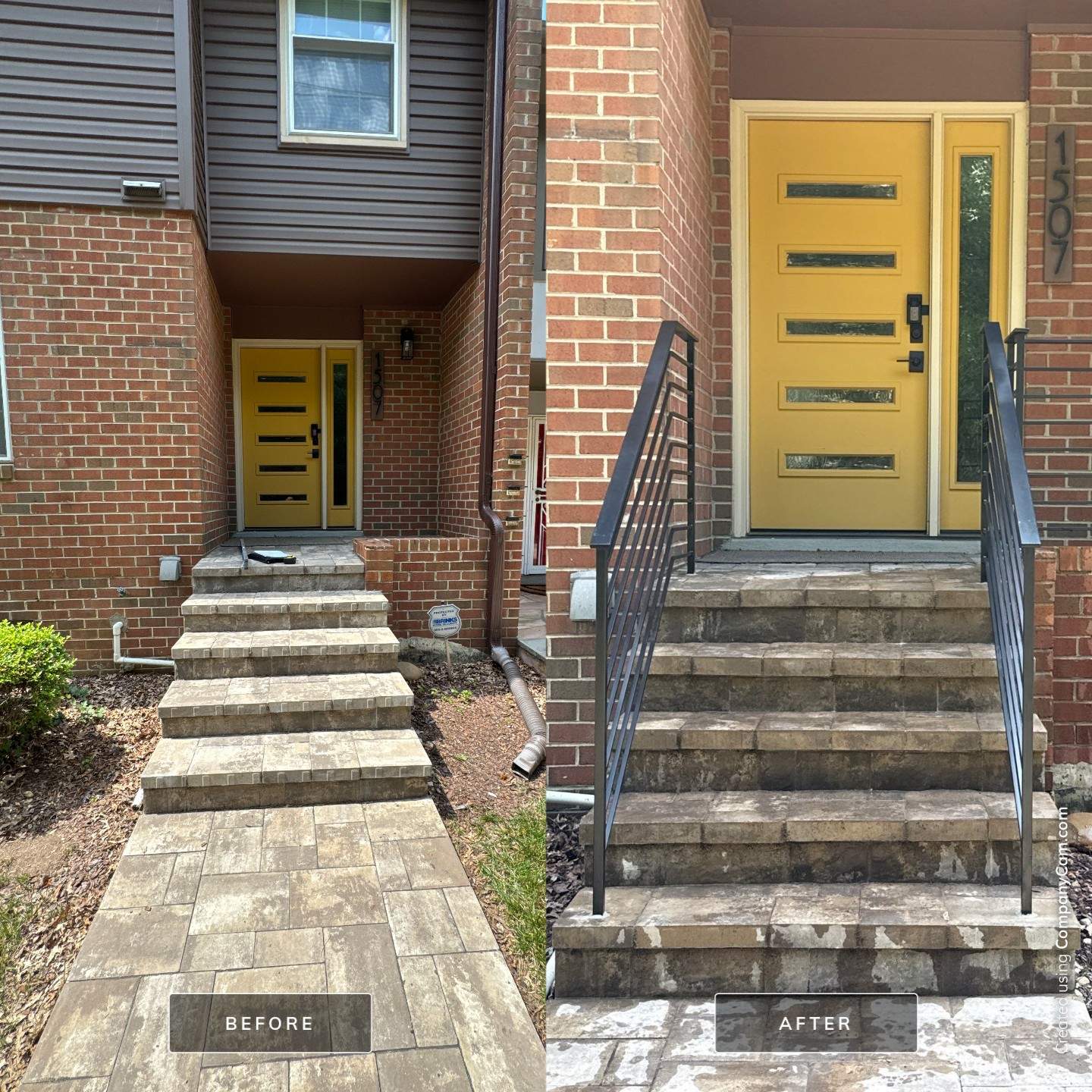 Modern Horizontal Picket Steel Railing – Residential Interior – Washington, DC by Capitol Iron Works