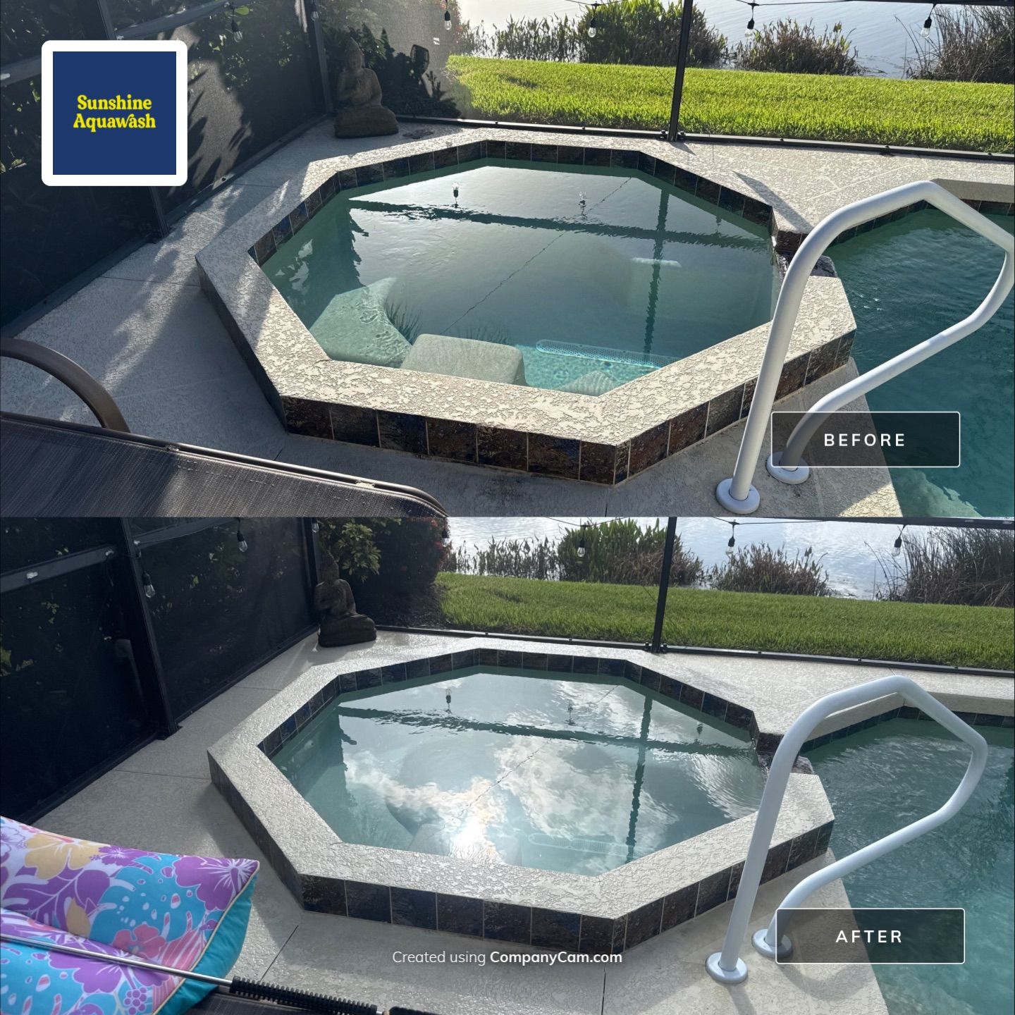 Trevesta Pool Deck & Exterior Cleaning Transformation by Sunshine AquaWash
