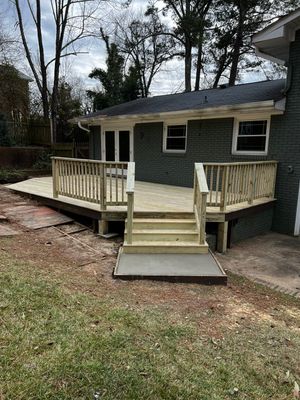 Chamblee Deck Replacement with Pressure-Treated Lumber and New Stairs