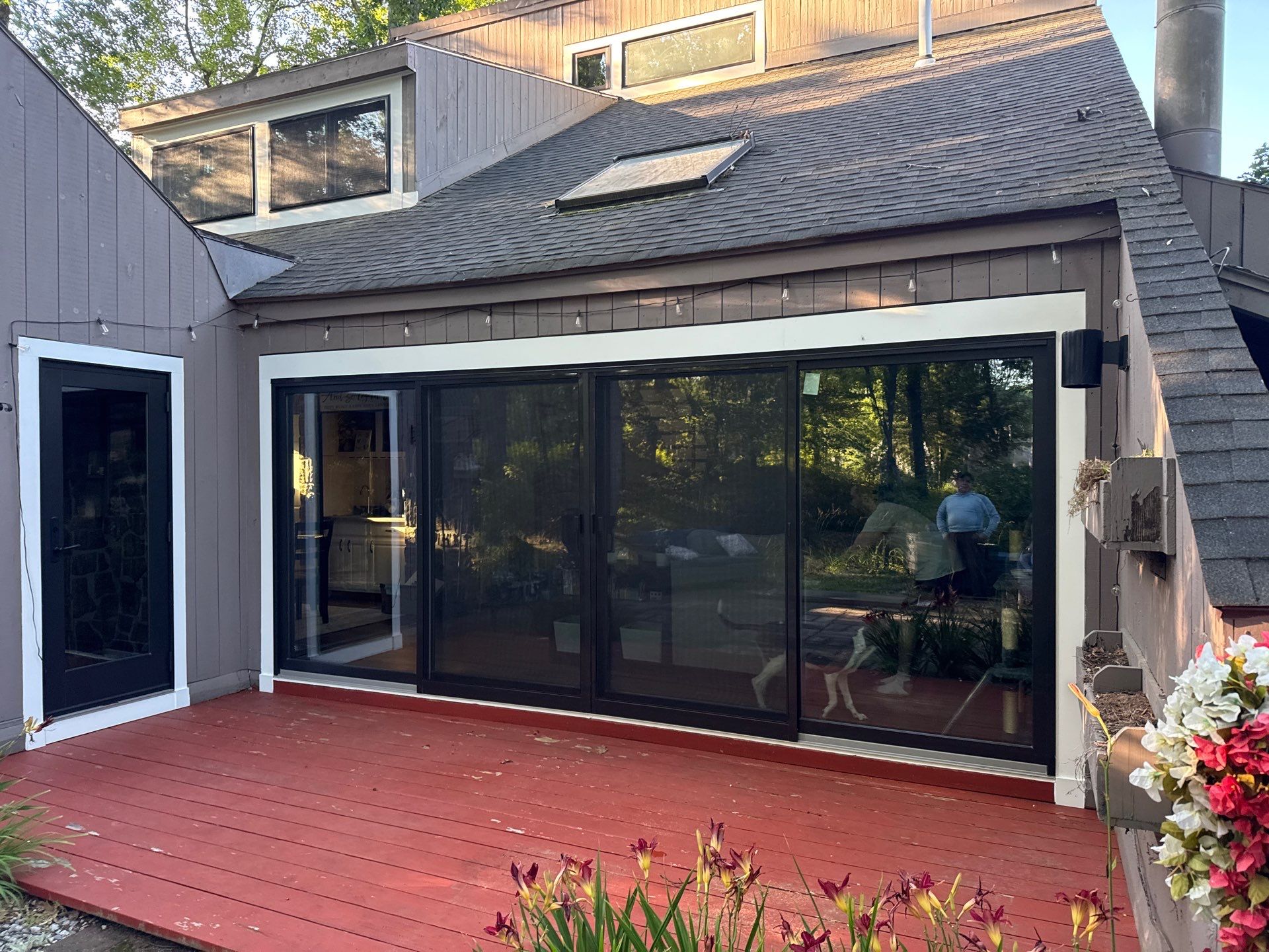 Nashua NH Roof Replacement with Owens Corning Slatestone Gray Shingles, Black Drip Edge, and White AZEK Trim by Compass exteriors