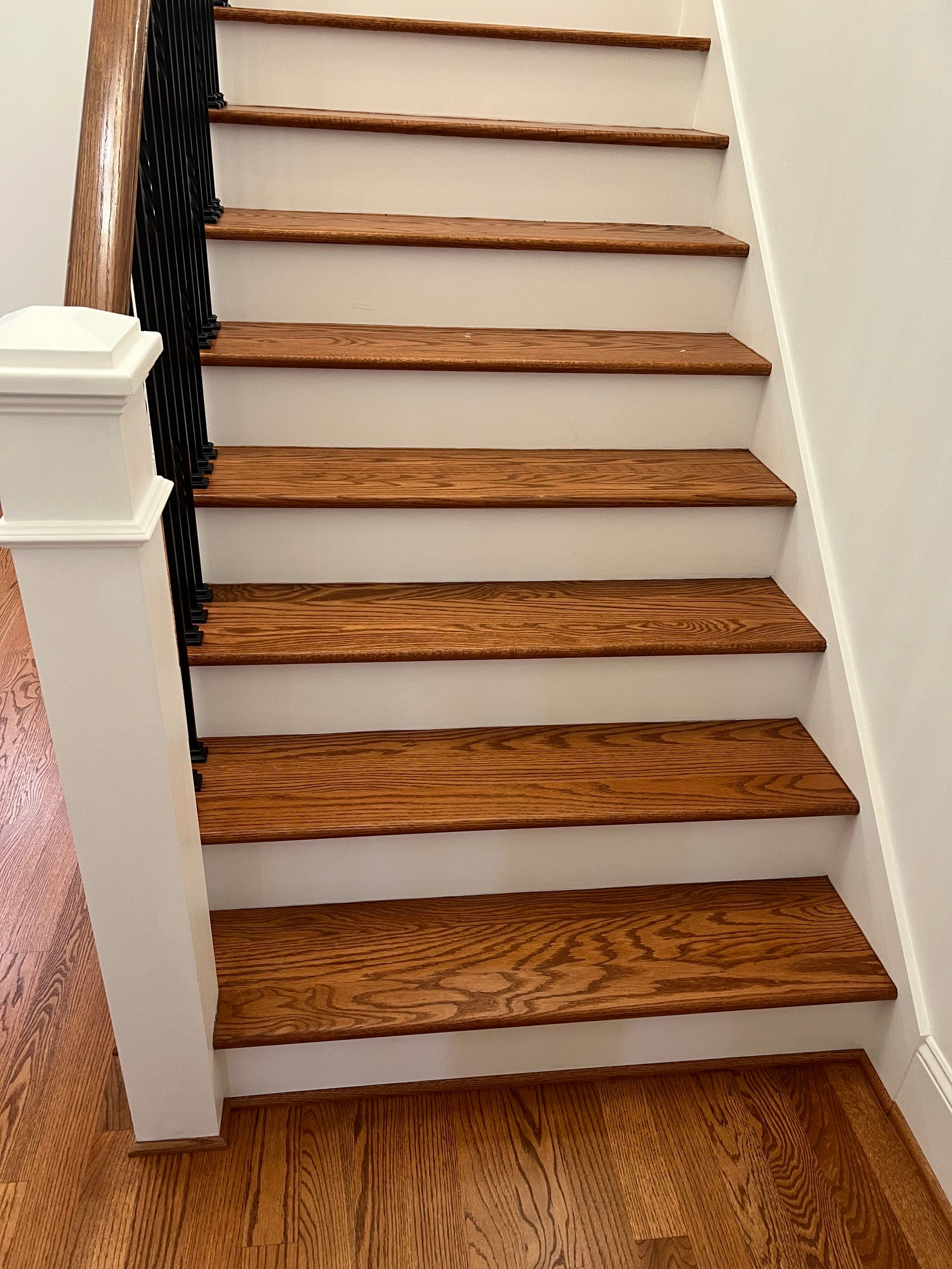 New construction home with a nice warm color by Accent Custom Floors