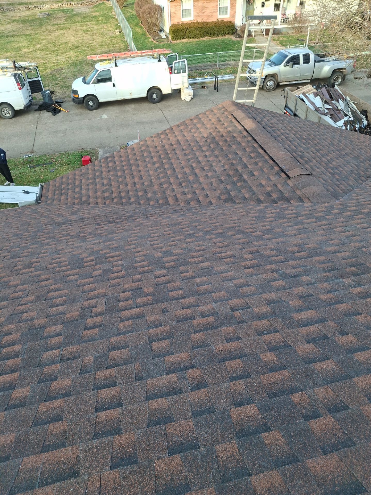 Residential Roofing Installation using GAF TImberline HDZ Hickory by Rainstoppers Roofing