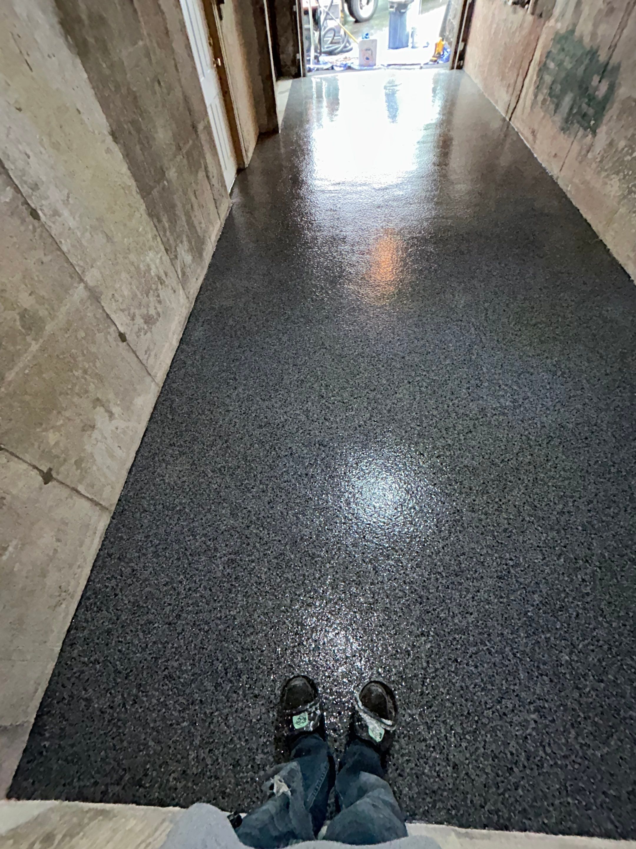 Concrete Floor Coating in Nightfall Finish by DiGiorgi Roofing and Siding Inc