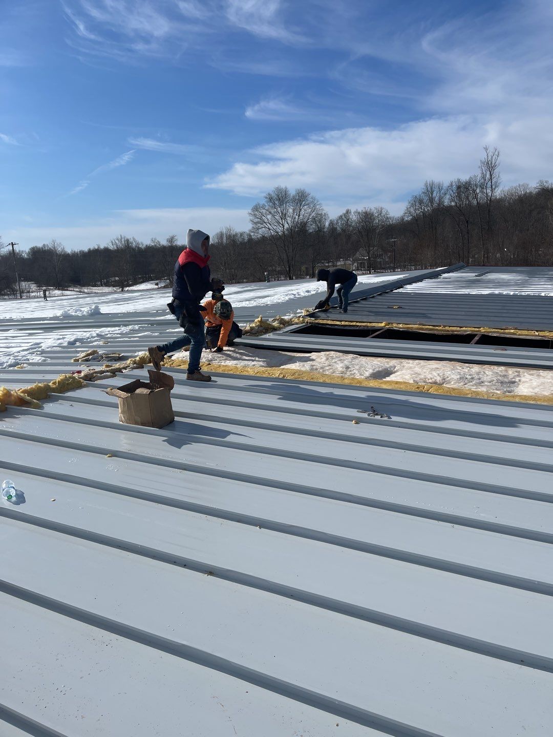 Commercial Roofing Installation using 24 Guage Double Lock Standing Seam by Legacy Roofing & Solar
