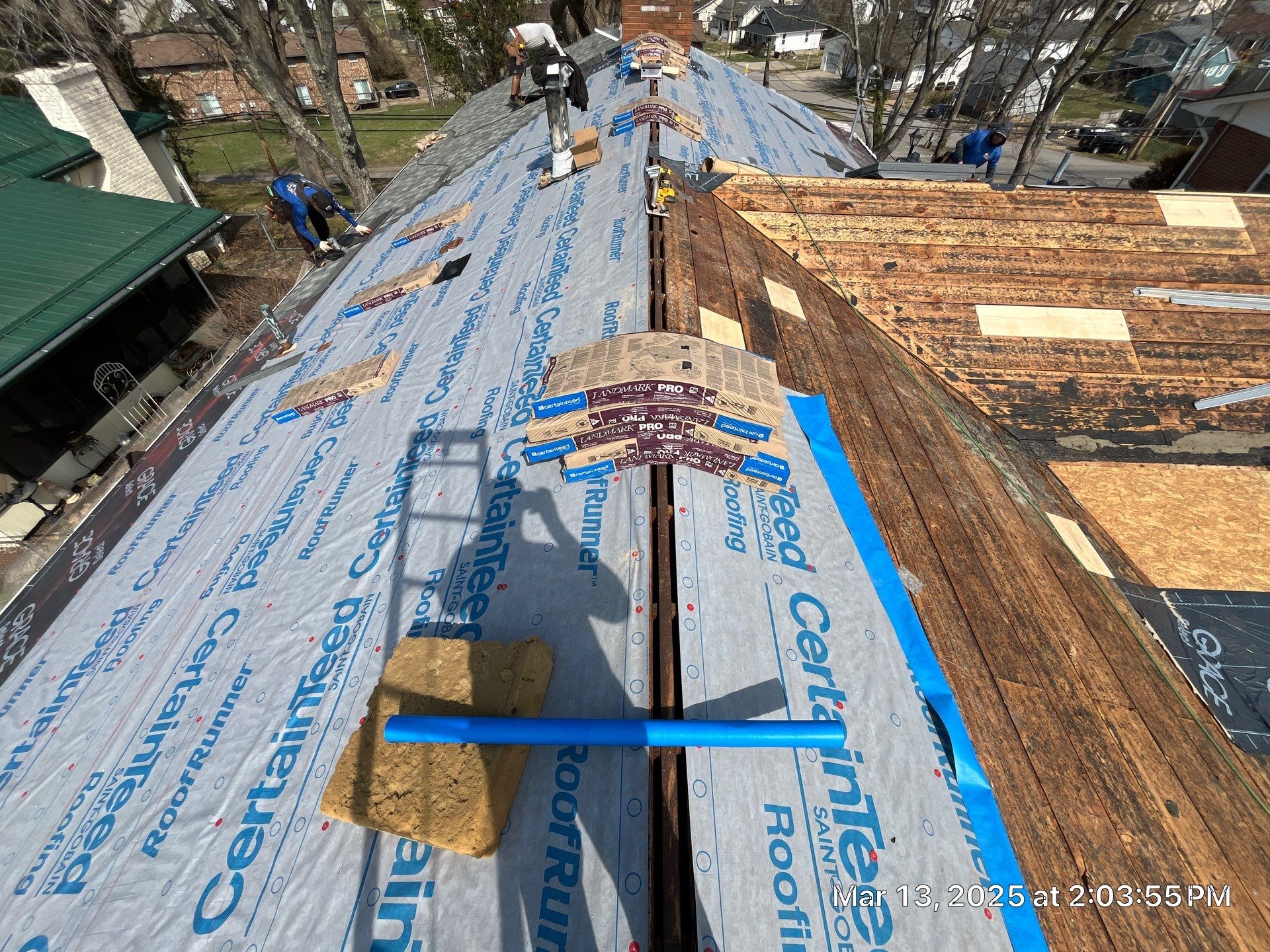 Residential Roofing Installation using Certainteed Landmark Pro Shingles by Fahey Roofing + Contracting