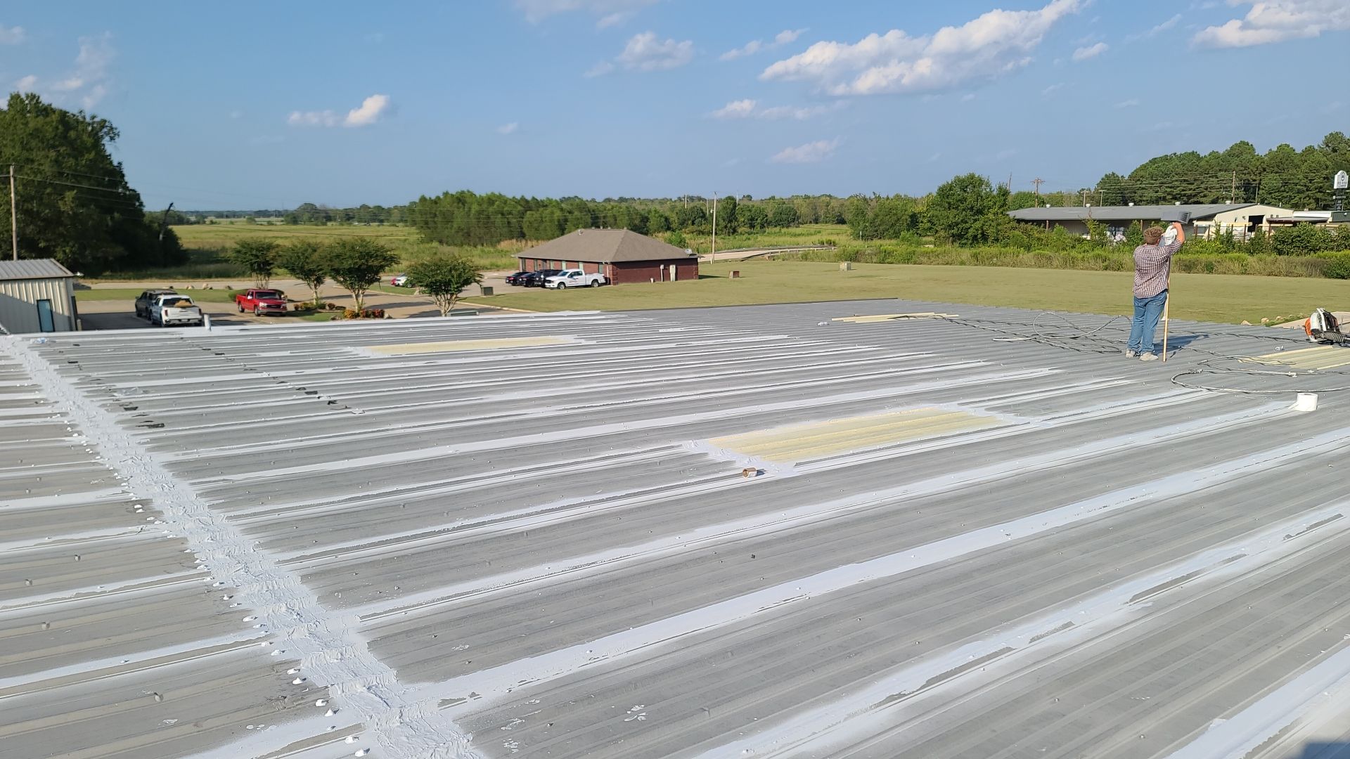 Commercial Metal Restoration System using Aldocoat Coatings by Hostetler Roofing