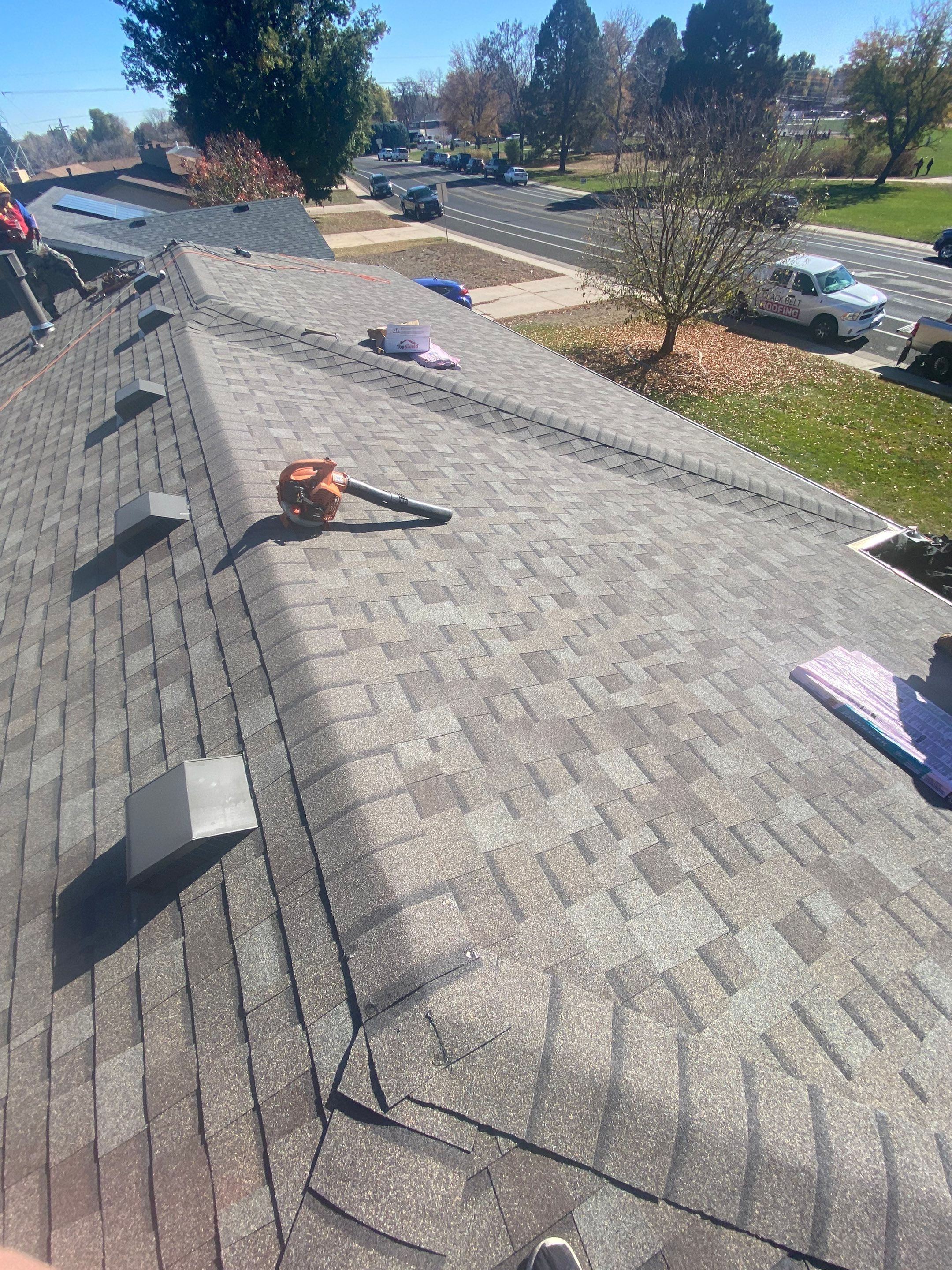 Re-Roof Due to Hail Storm  by Black Belt Roofing 