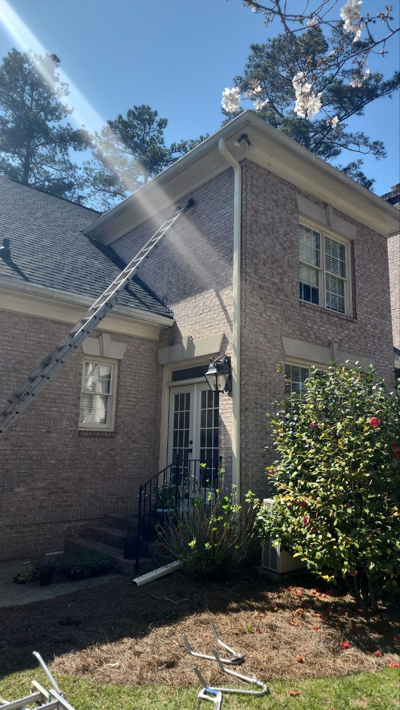 Roof Repair with PermaBoots, Gutter Installation, Cleaning, using 6" Seamless Gutters and Leaf Filter Guards by Indigo State Roofing