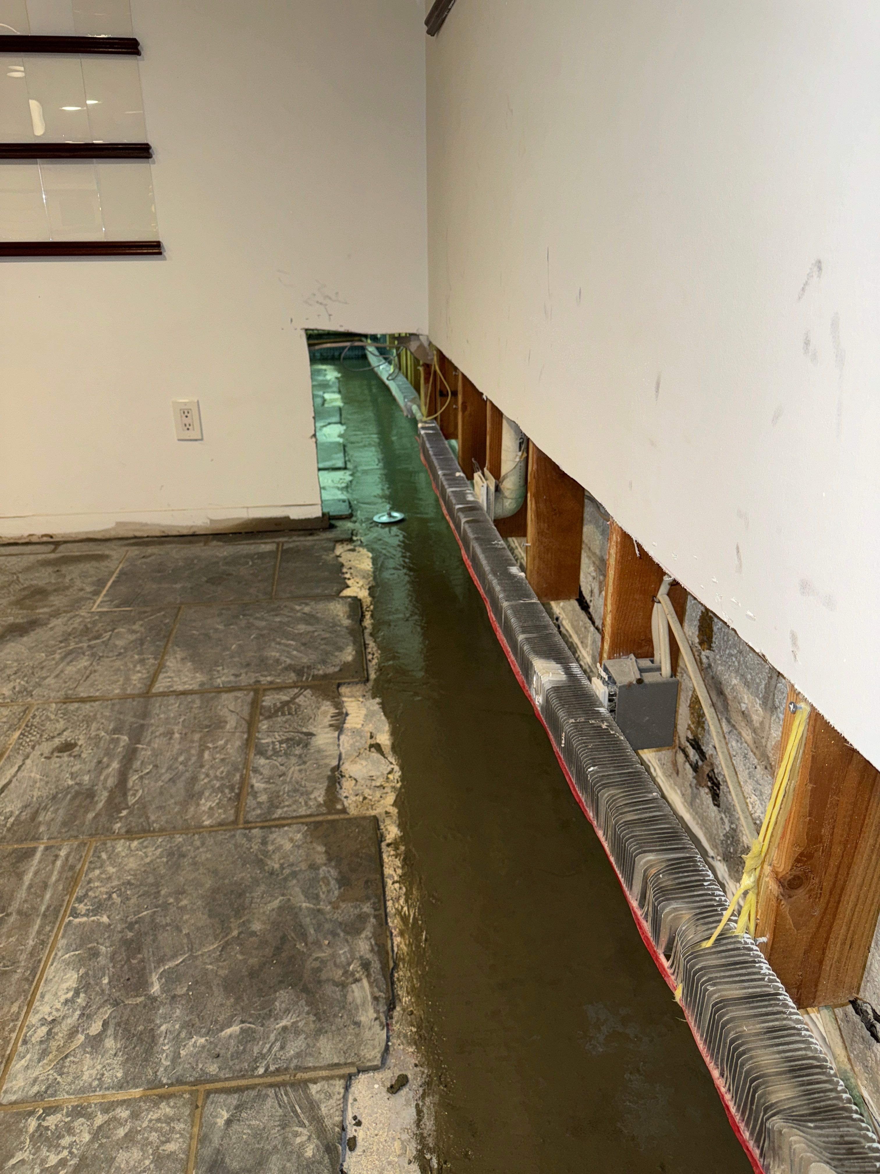 Interior French Drain Basking Ridge NJ by Pure Service Pro, LLC 