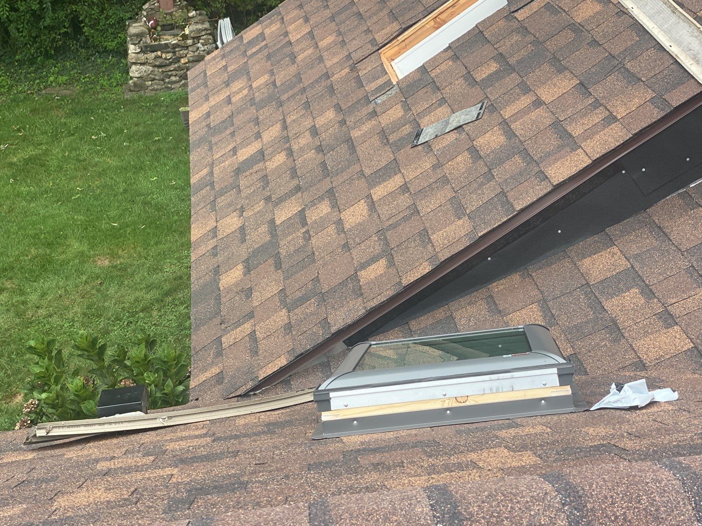 Residential Roofing Installation using Owens Corning Duration Brownwood by A Plus Exterior