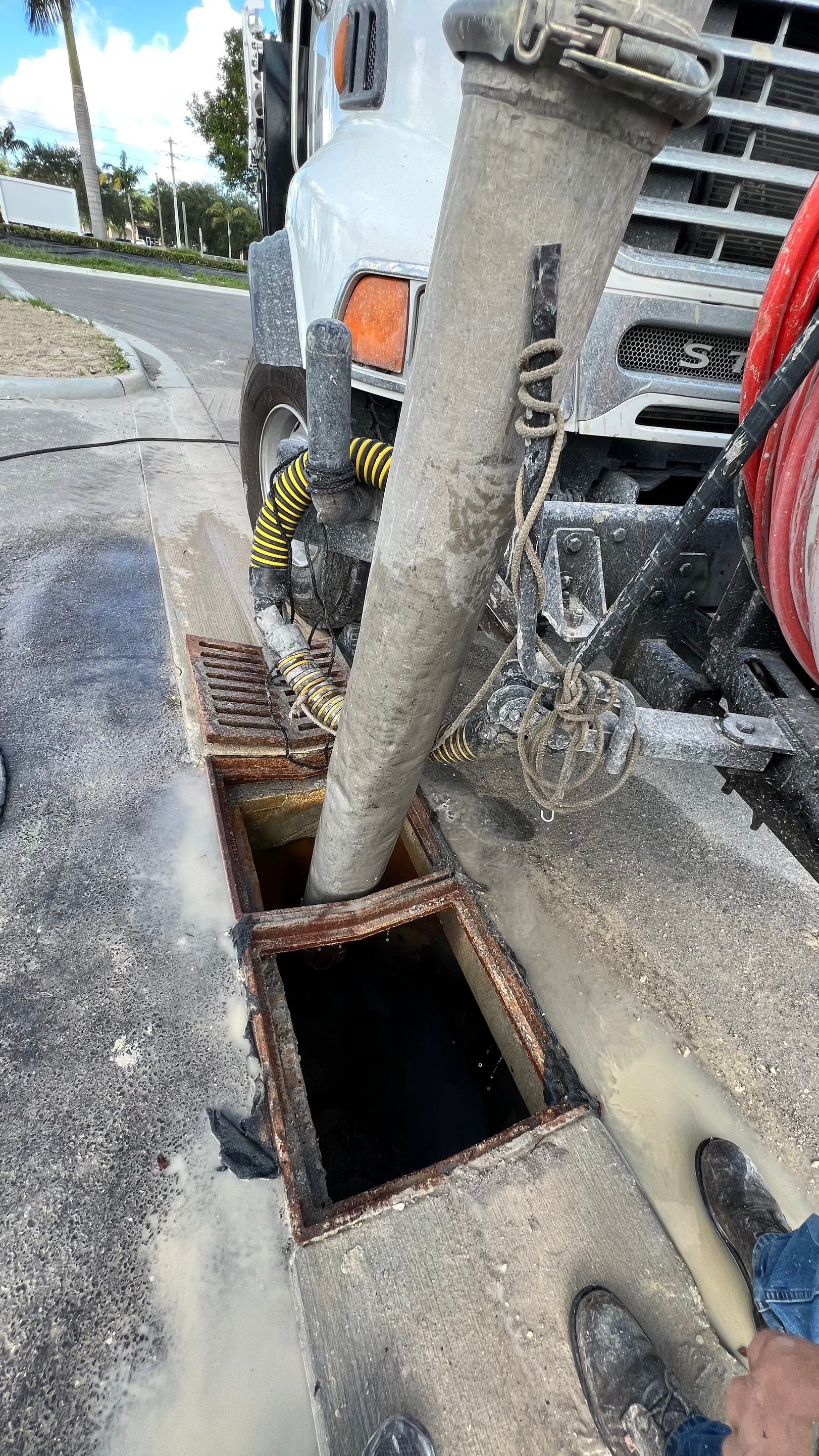 New Construction Storm Drain System Cleaning by APS Power & Water