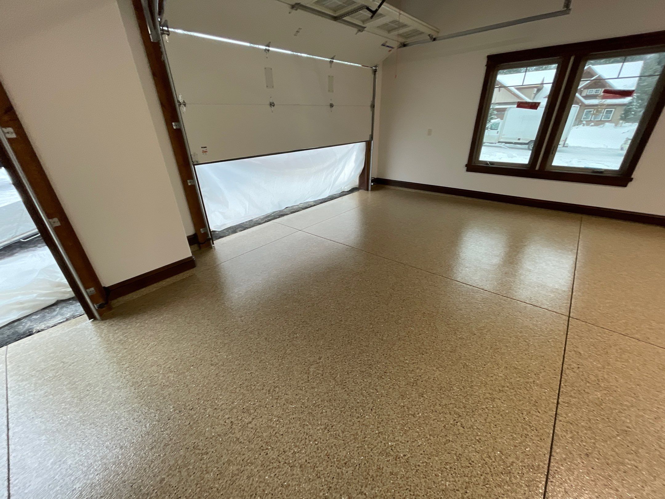 Garage Transformation using Pecan by Croc Coatings, LLC