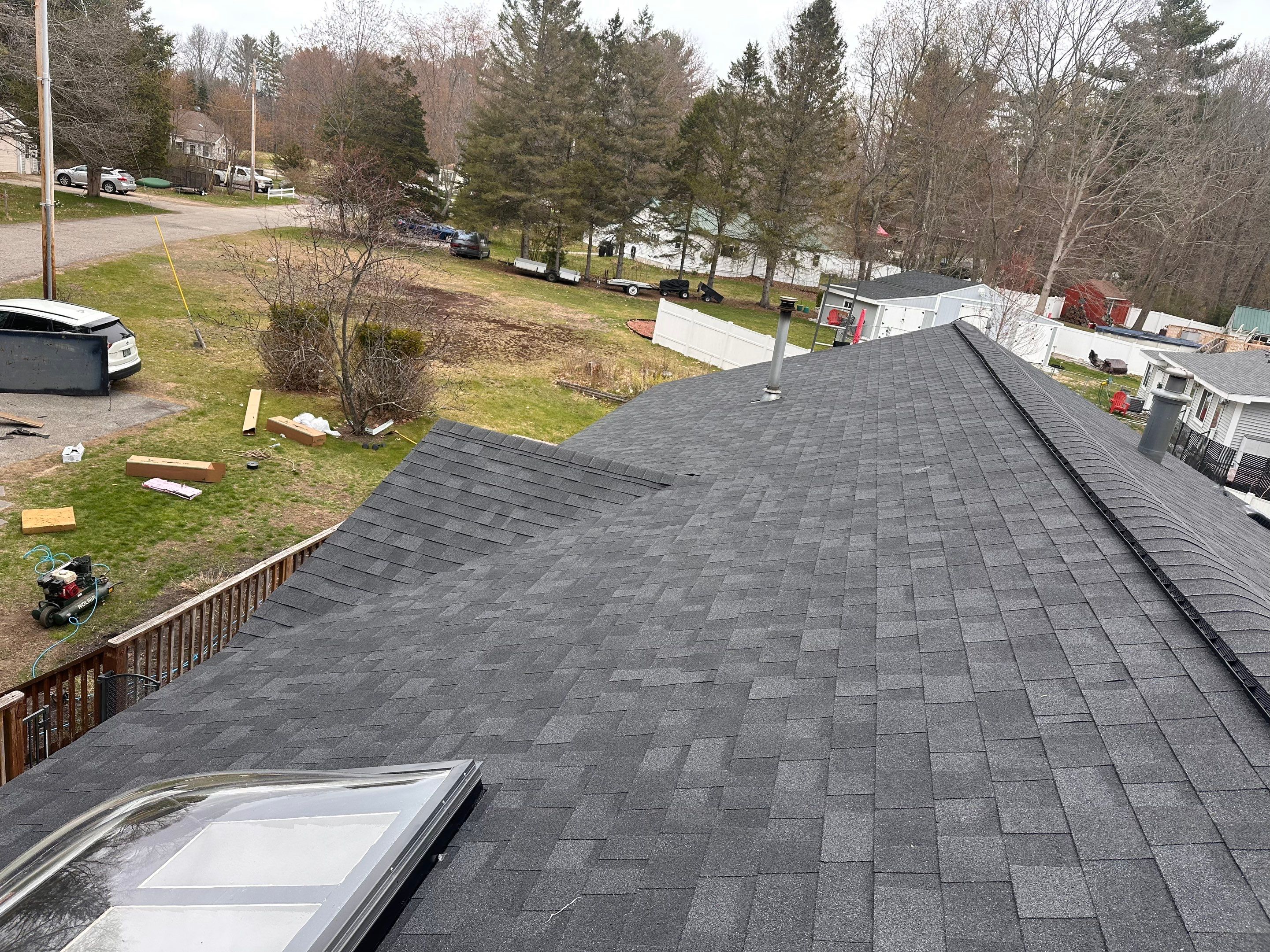 Roof Replacement & Velux Double Bubble Skylight Installation – Madbury, NH by Tall pine roofing