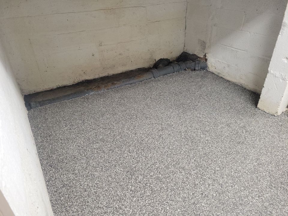 Laundry Room Floor Coating using Penntek- Silver Creek by Spectrum Painting, LLC