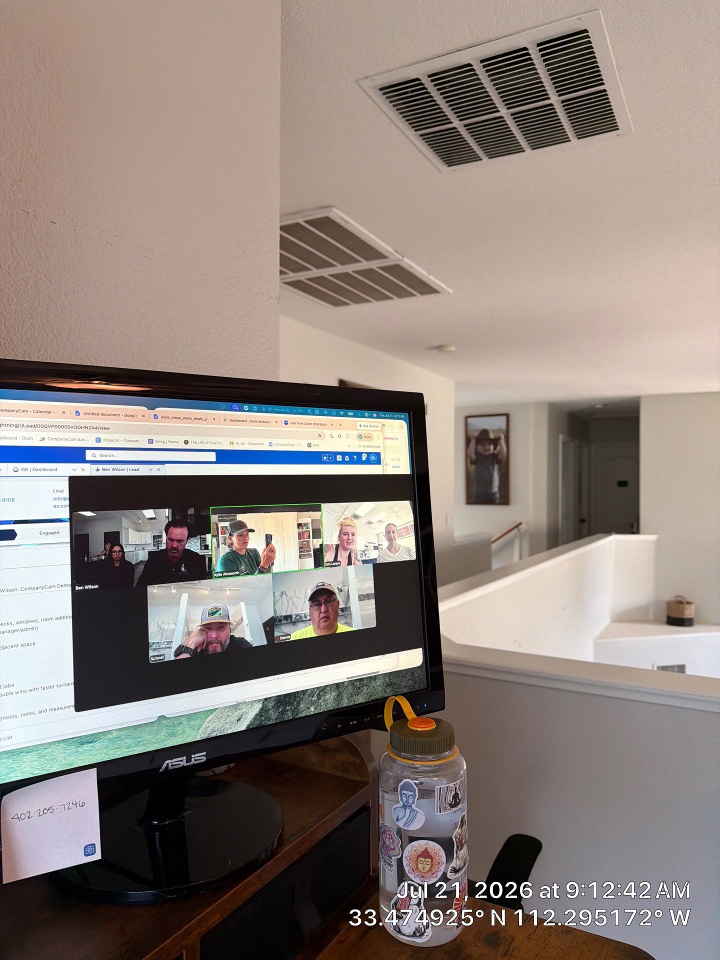 Home Office Setup and Custom Cabinet Hardware Installation in Avondale by CompanyCam Sales Demo