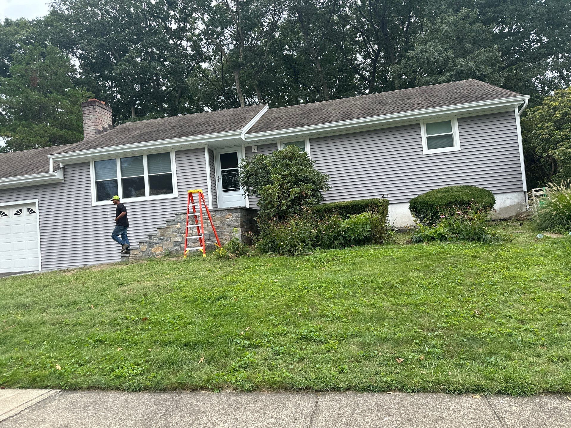 Siding Installation using CertainTeed Monogram Vinyl Siding - D4 - Granite Gray by A Plus Exterior