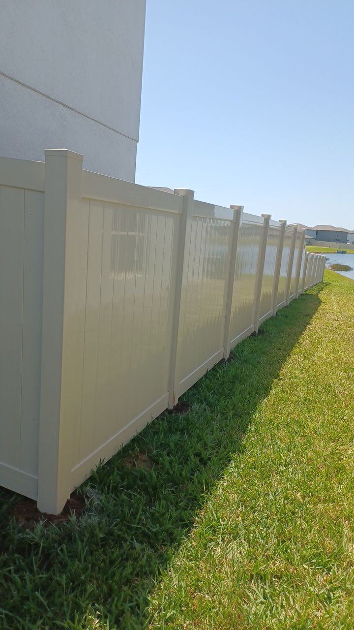 Sun City 6 ft. Tall Tan Vinyl Privacy Fence by Asap fence and gates, LLC