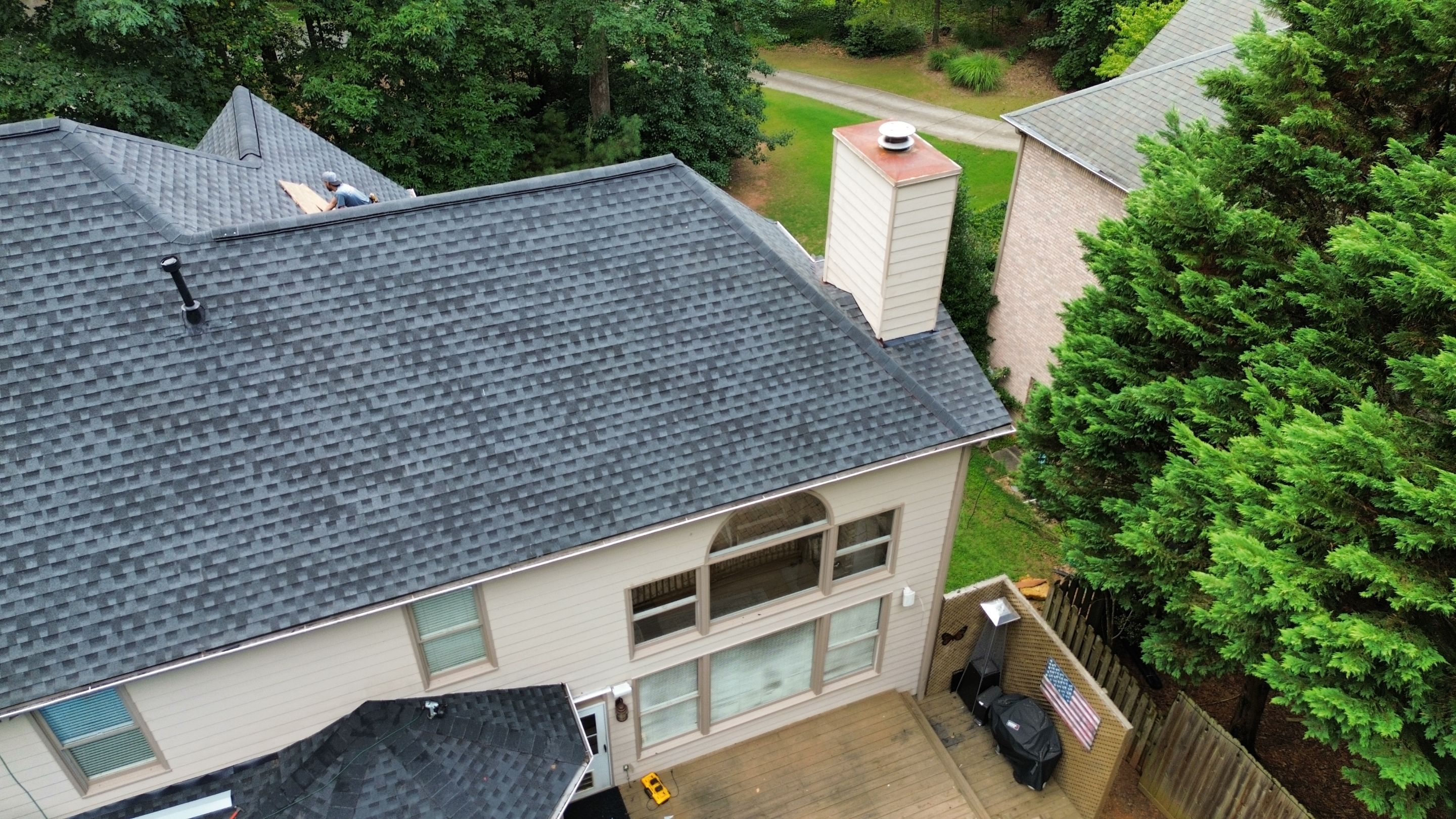Cumming, GA Roof Replacement GAF Timberline HDZ Charcoal by Reset Roofing