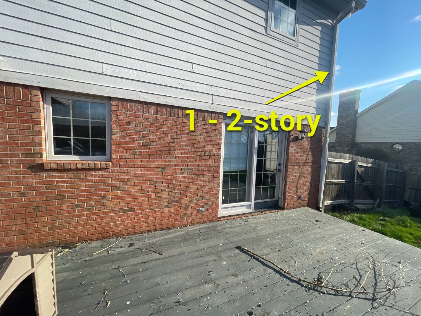 Tornado damage in Whiteland. Roof replacement, James Hardie siding, exterior paint, gutters, windows, doors by 317 Roofing & Restorations