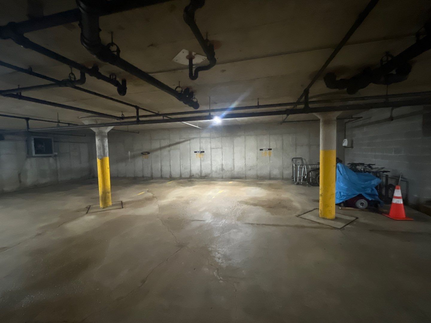 Parking garage cleaning by Northern Power Washing LLC.