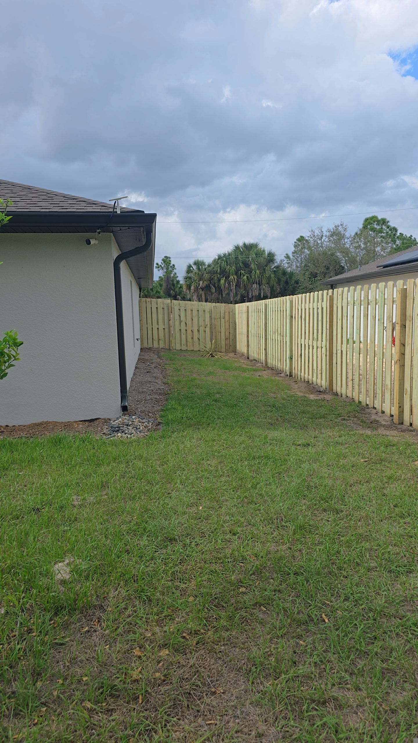 Wood Shadowbox Install in North Port by True Fence LLC